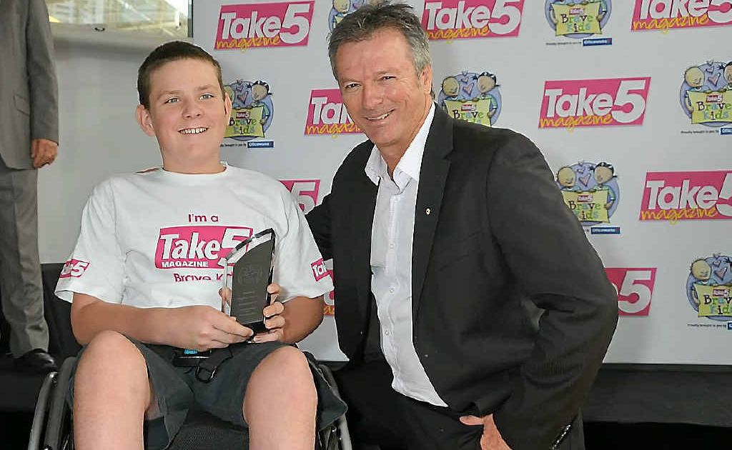 Hayden Siebuhr meets Steve Waugh in Sydney. Hayden Siebuhr meets Steve Waugh in Sydney.